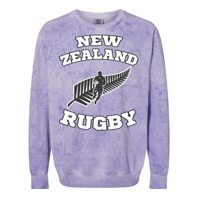 New Zealand Flag Kiwis Rugby Team Colorblast Crewneck Sweatshirt