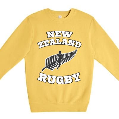 New Zealand Flag Kiwis Rugby Team Premium Crewneck Sweatshirt