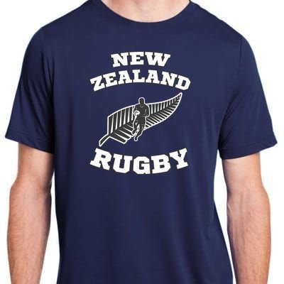 New Zealand Flag Kiwis Rugby Team Adult ChromaSoft Performance T-Shirt