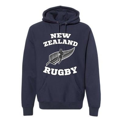 New Zealand Flag Kiwis Rugby Team Premium Hoodie