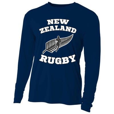 New Zealand Flag Kiwis Rugby Team Cooling Performance Long Sleeve Crew