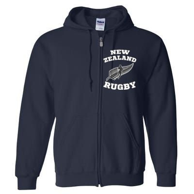 New Zealand Flag Kiwis Rugby Team Full Zip Hoodie