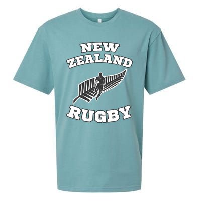 New Zealand Flag Kiwis Rugby Team Sueded Cloud Jersey T-Shirt