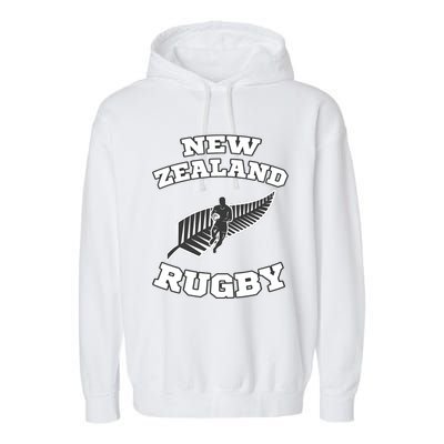 New Zealand Flag Kiwis Rugby Team Garment-Dyed Fleece Hoodie