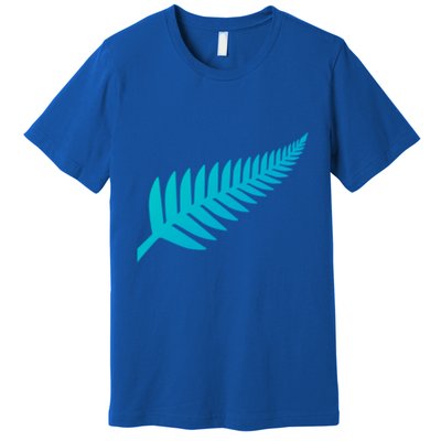 New Zealand Fern Icon Nz Black Proud Kiwi Gift Premium T-Shirt