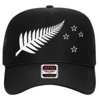 New Zealand Fern Flag Kiwi Pride High Crown Mesh Back Trucker Hat