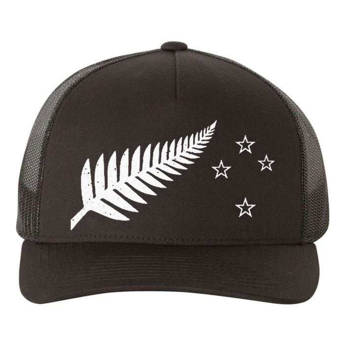 New Zealand Fern Flag Kiwi Pride Yupoong Adult 5-Panel Trucker Hat