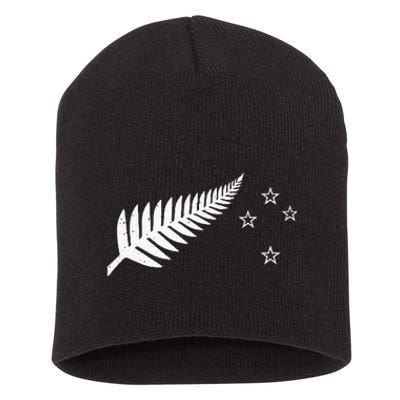 New Zealand Fern Flag Kiwi Pride Short Acrylic Beanie