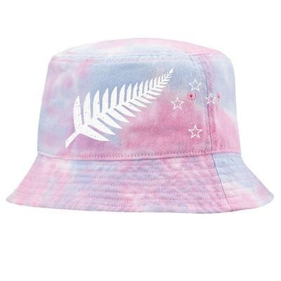 New Zealand Fern Flag Kiwi Pride Tie-Dyed Bucket Hat