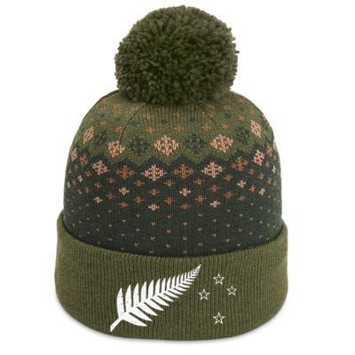 New Zealand Fern Flag Kiwi Pride The Baniff Cuffed Pom Beanie