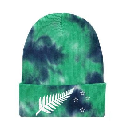 New Zealand Fern Flag Kiwi Pride Tie Dye 12in Knit Beanie