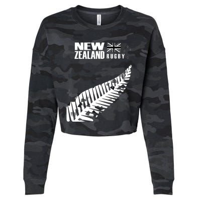 New Zealand Rugby Fan Haka Cropped Pullover Crew