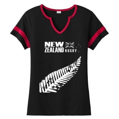 New Zealand Rugby Fan Haka Ladies Halftime Notch Neck Tee