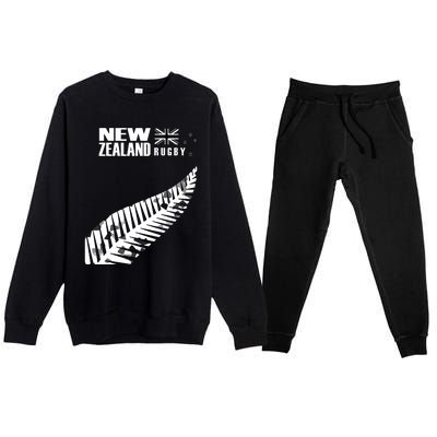 New Zealand Rugby Fan Haka Premium Crewneck Sweatsuit Set