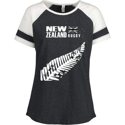 New Zealand Rugby Fan Haka Enza Ladies Jersey Colorblock Tee