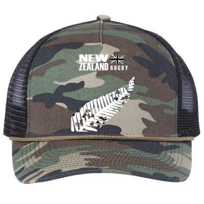 New Zealand Rugby Fan Haka Retro Rope Trucker Hat Cap