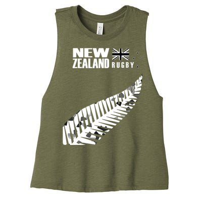 New Zealand Rugby Fan Haka Women's Racerback Cropped Tank