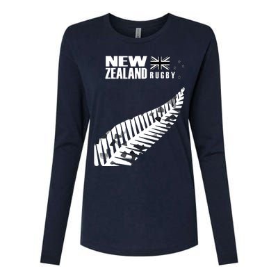 New Zealand Rugby Fan Haka Womens Cotton Relaxed Long Sleeve T-Shirt