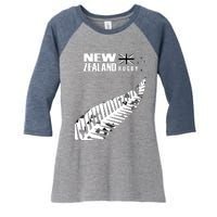 New Zealand Rugby Fan Haka Women's Tri-Blend 3/4-Sleeve Raglan Shirt