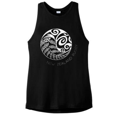 New Zealand Rugby Maori Inspired Kiwi & Silver Fern Ladies PosiCharge Tri-Blend Wicking Tank