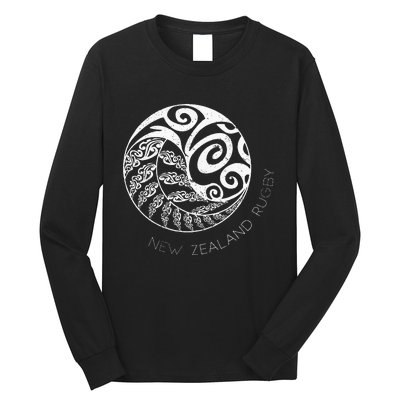 New Zealand Rugby Maori Inspired Kiwi & Silver Fern Long Sleeve Shirt