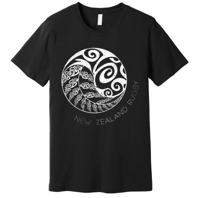 New Zealand Rugby Maori Inspired Kiwi & Silver Fern Premium T-Shirt