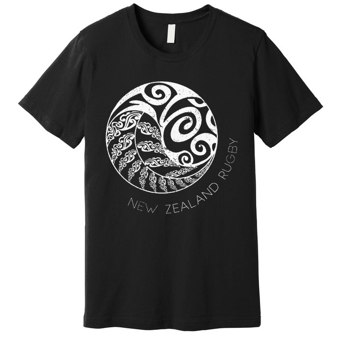 New Zealand Rugby Maori Inspired Kiwi & Silver Fern Premium T-Shirt