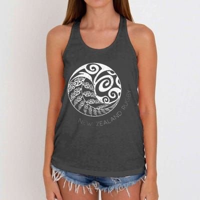 New Zealand Rugby Maori Inspired Kiwi & Silver Fern Women's Knotted Racerback Tank