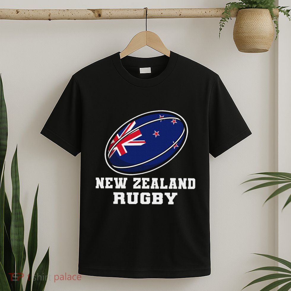 New Zealand Rugby Jersey New Zealand Flag Rugby Fan T-Shirt