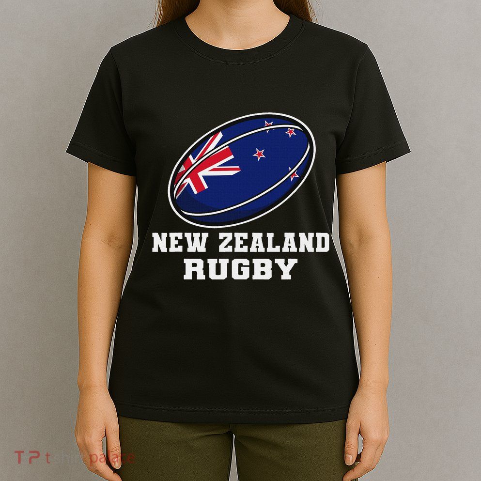 New Zealand Rugby Jersey New Zealand Flag Rugby Fan T-Shirt