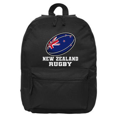 New Zealand Rugby Jersey New Zealand Flag Rugby Fan 16 in Basic Backpack