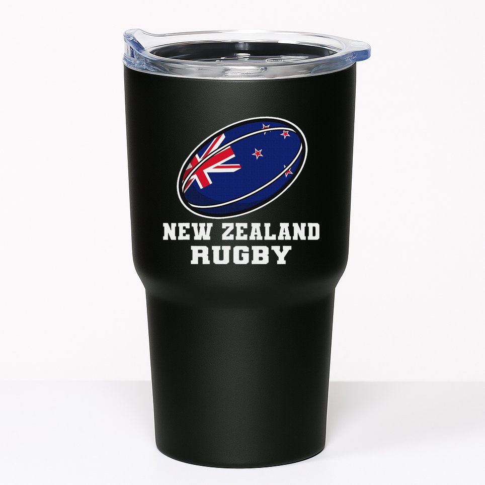 New Zealand Rugby Jersey New Zealand Flag Rugby Fan Tumbler