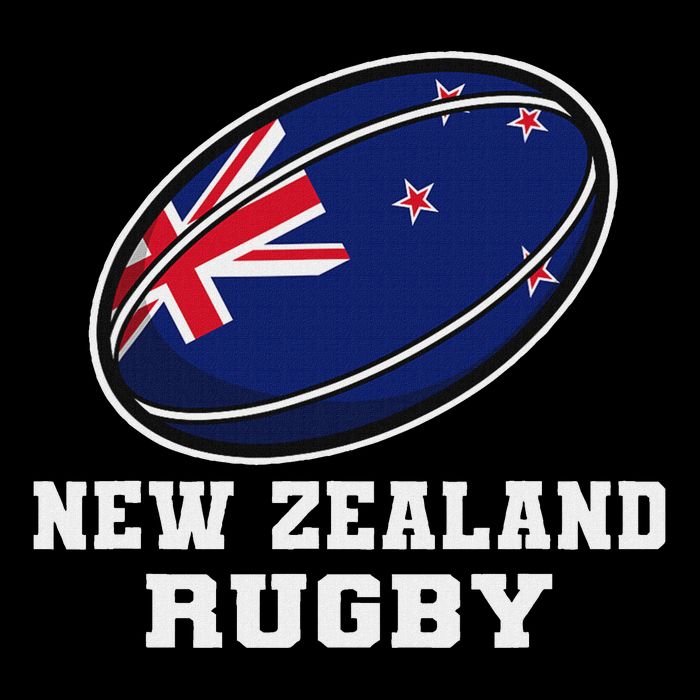 New Zealand Rugby Jersey New Zealand Flag Rugby Fan Womens T-Shirt