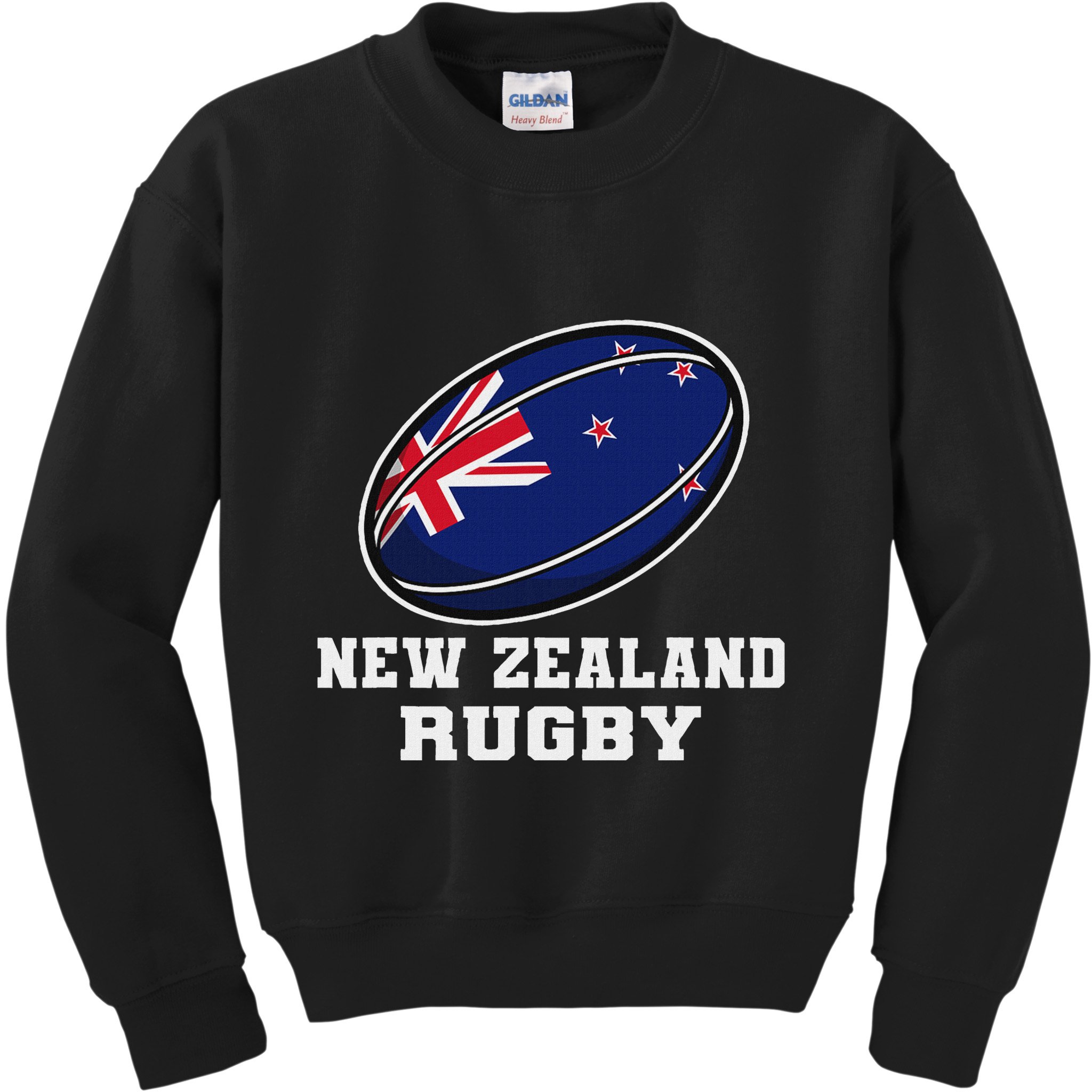 New Zealand Rugby Jersey New Zealand Flag Rugby Fan Kids Sweatshirt