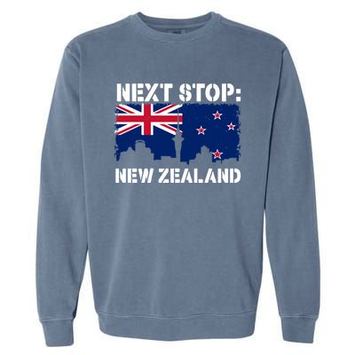 New Zealand Summer Vacation Trip Next Stop Vacay Vibes Gift Garment-Dyed Sweatshirt