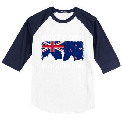 New Zealand Summer Vacation Trip Next Stop Vacay Vibes Gift Baseball Sleeve Shirt