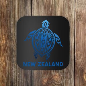 New Zealand Tribal Tattoo Blue Sea Turtle Souvenirs Coaster