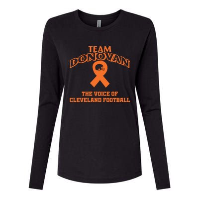 Nathan Zegura Wearing Team Donovan The Voice Of Cleveland Football Womens Cotton Relaxed Long Sleeve T-Shirt