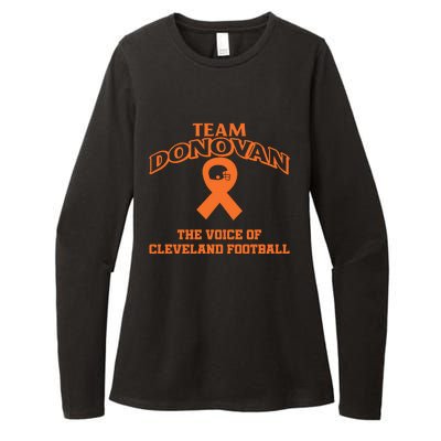 Nathan Zegura Wearing Team Donovan The Voice Of Cleveland Football Womens CVC Long Sleeve Shirt