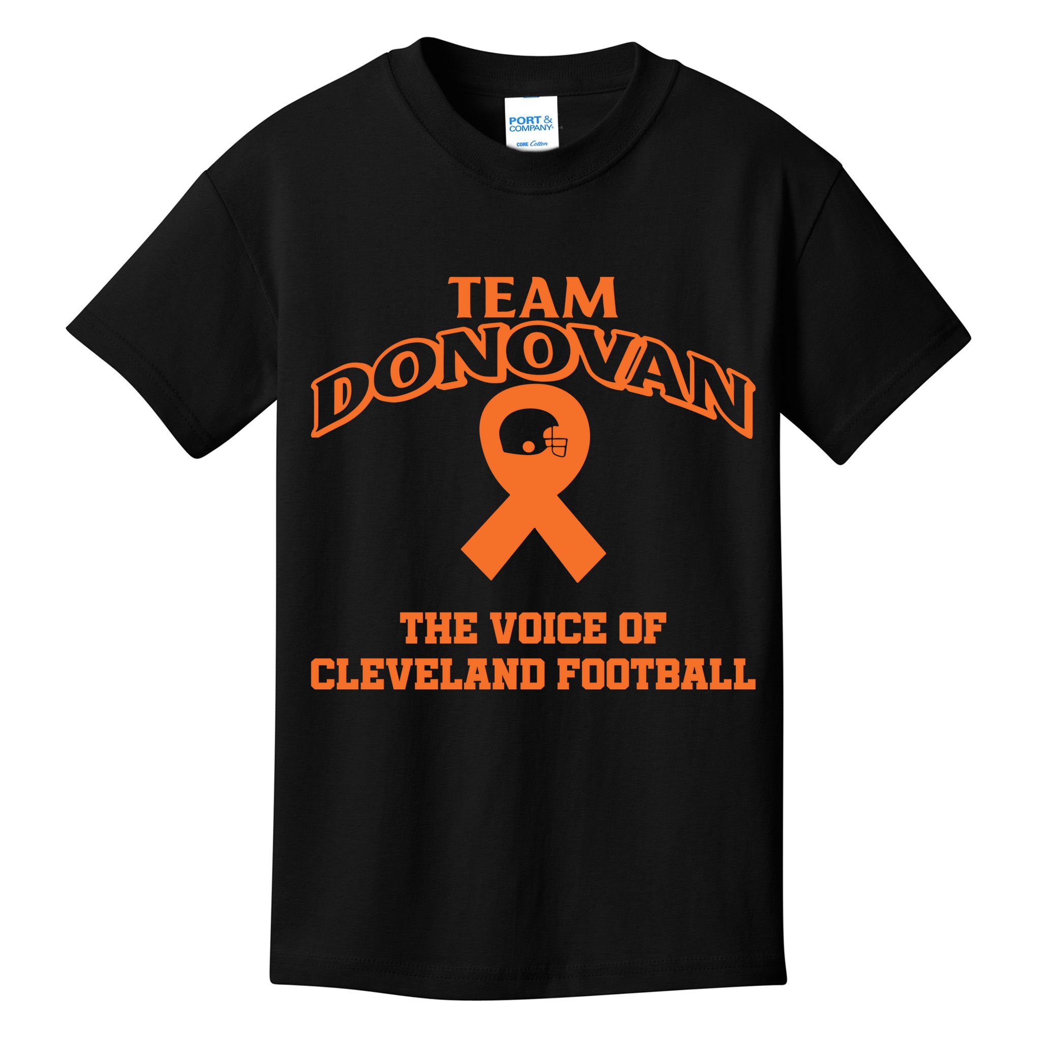 Nathan Zegura Wearing Team Donovan The Voice Of Cleveland Football Kids T-Shirt