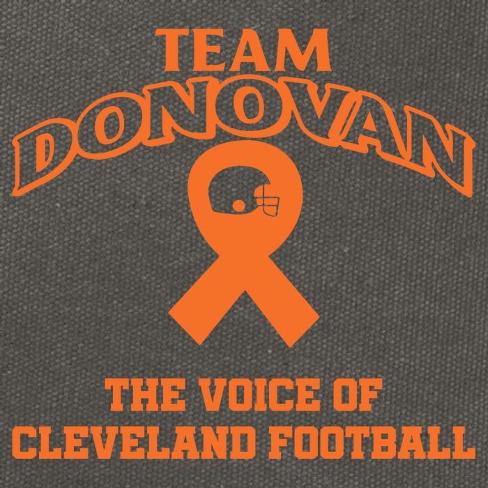 Nathan Zegura Wearing Team Donovan The Voice Of Cleveland Football Cotton Canvas Backpack
