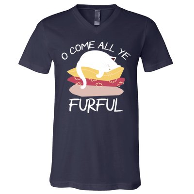 O Come All Ye Furful V-Neck T-Shirt