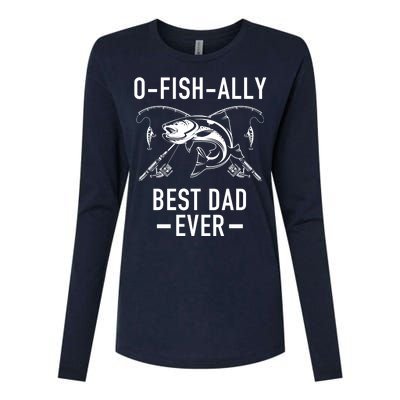 O-Fish-Ally Best Dad Ever Womens Cotton Relaxed Long Sleeve T-Shirt