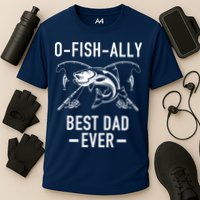 O-Fish-Ally Best Dad Ever Cooling Performance Crew T-Shirt