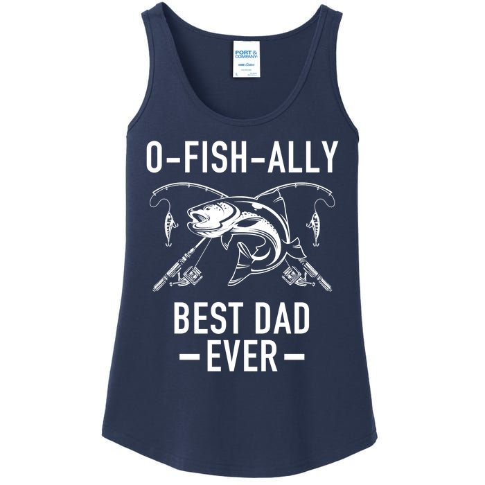 O-Fish-Ally Best Dad Ever Ladies Essential Tank