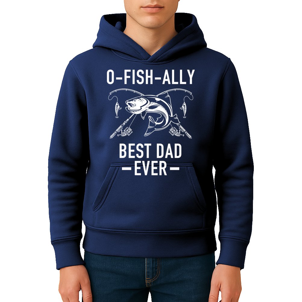O-Fish-Ally Best Dad Ever Kids Hoodie
