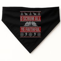 O Scrum All Ye Faithful Ugly Christmas Sweater USA-Made Doggie Bandana