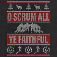 O Scrum All Ye Faithful Ugly Christmas Sweater Adult Drive Performance Visor
