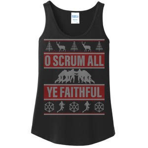 O Scrum All Ye Faithful Ugly Christmas Sweater Ladies Essential Tank