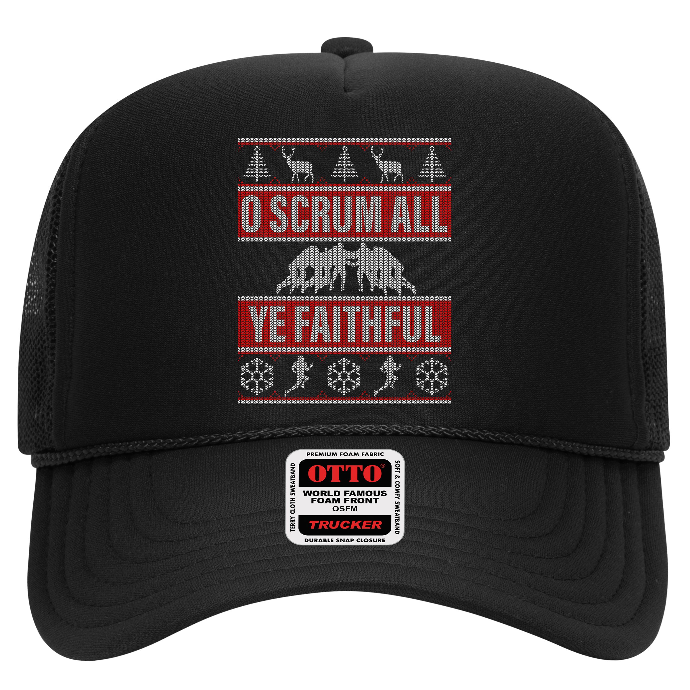 O Scrum All Ye Faithful Ugly Christmas Sweater Hat